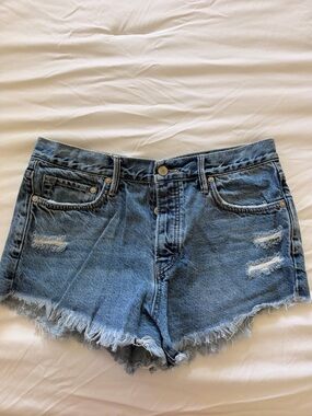 Free People Denim Frayed Hem Women's Shorts